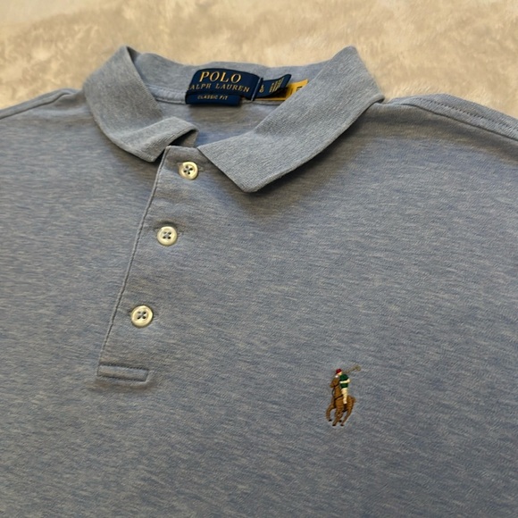 Ralph Lauren Other - Polo Ralph Lauren Mens L Short Sleeve Shirt Classic Fit Light purple Flesh Pony